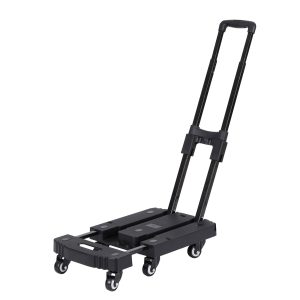 Giantz Folding Hand Truck Platform Trolley Foldable Dolly Cart 200kg Load Black - Image 2