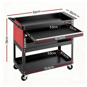 Giantz Tool Trolley Cart Rolling Cabinet with Drawer Workshop Garage Storage - Image 3