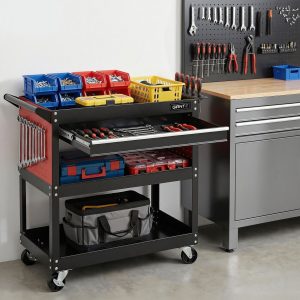 Giantz Tool Trolley Cart Rolling Cabinet with Drawer Workshop Garage Storage - Image 1
