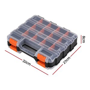 Giantz Double Sided Tool Box Organizer with 34 Compartment Small Parts Storage - Image 2