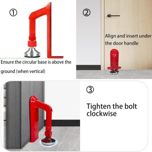 Door security - portable door locks for theft protection while traveling, security for hotel rooms and apartments - drill-free garage door for women and children - peaceful sleep - Image 1