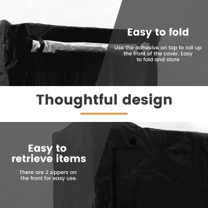 Wire Shelving Unit Cover, Waterproof Dustproof 210D Zipper Rack Cover, Black 36 x 18 x 72 In - Image 2