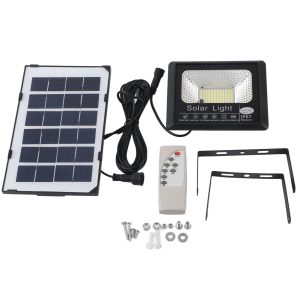 100LED Outdoor Solar Flood Light IP67 Waterproof Solar Wall Lamp Remote Control Street Lamp for Garden 40W - Image 1