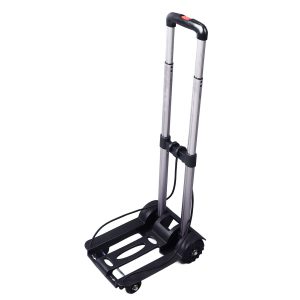 Portable Foldable Dolly Cart With Retractable Handle Wheels Aluminum Alloy Plastic Foldable Hand Truck for Moving - Image 3