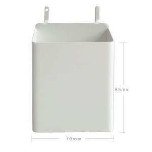 Peg Board Storage Bins Large Capacity Nail Free Installation Peg Board Organizer Cups Pegboard Containers Ivory White - Image 1