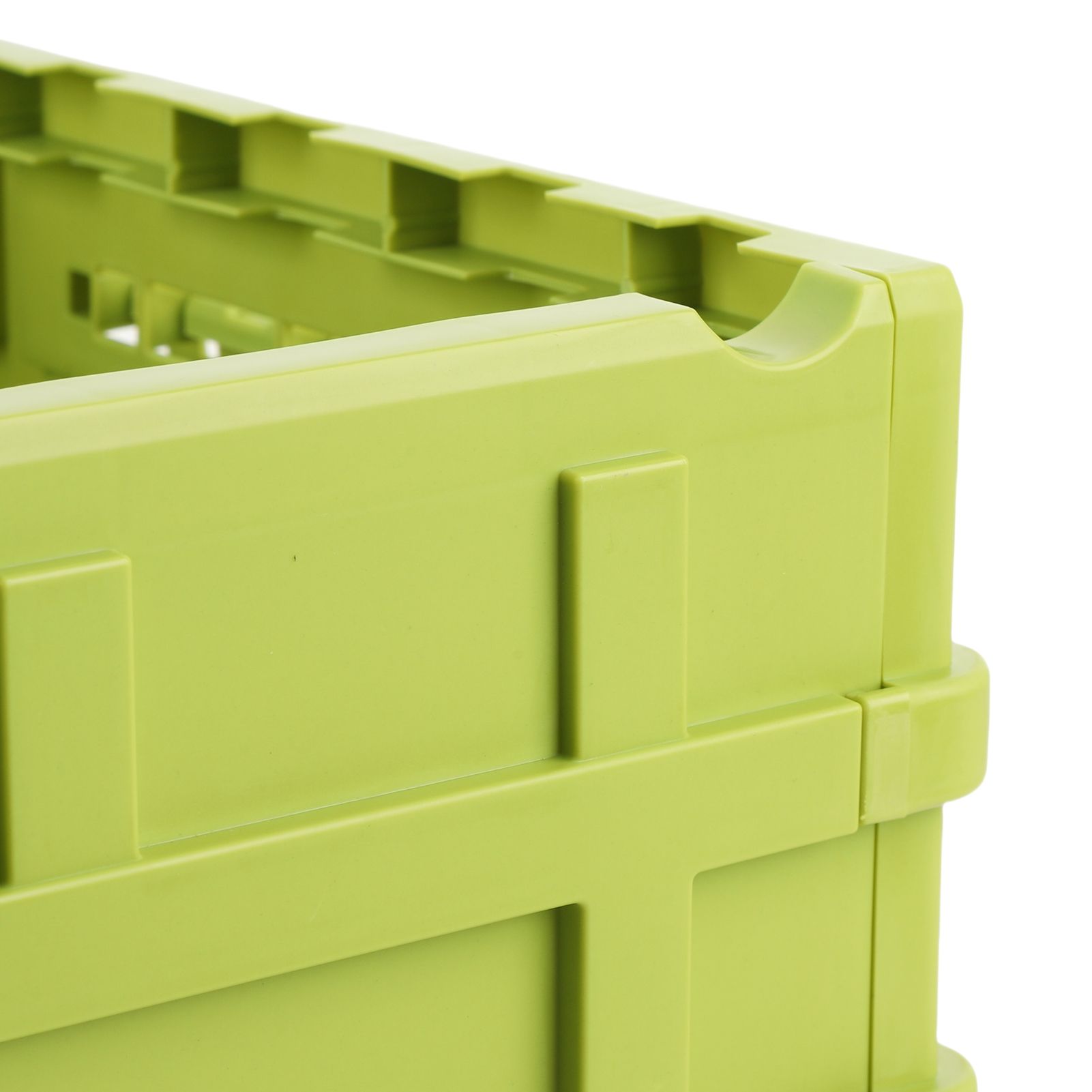 Storage Bin with Lid 20L Stackable Storage Container with Wheels Folding Storage Box Closet Organizer Storage for Bedroom Living Room Office Green S