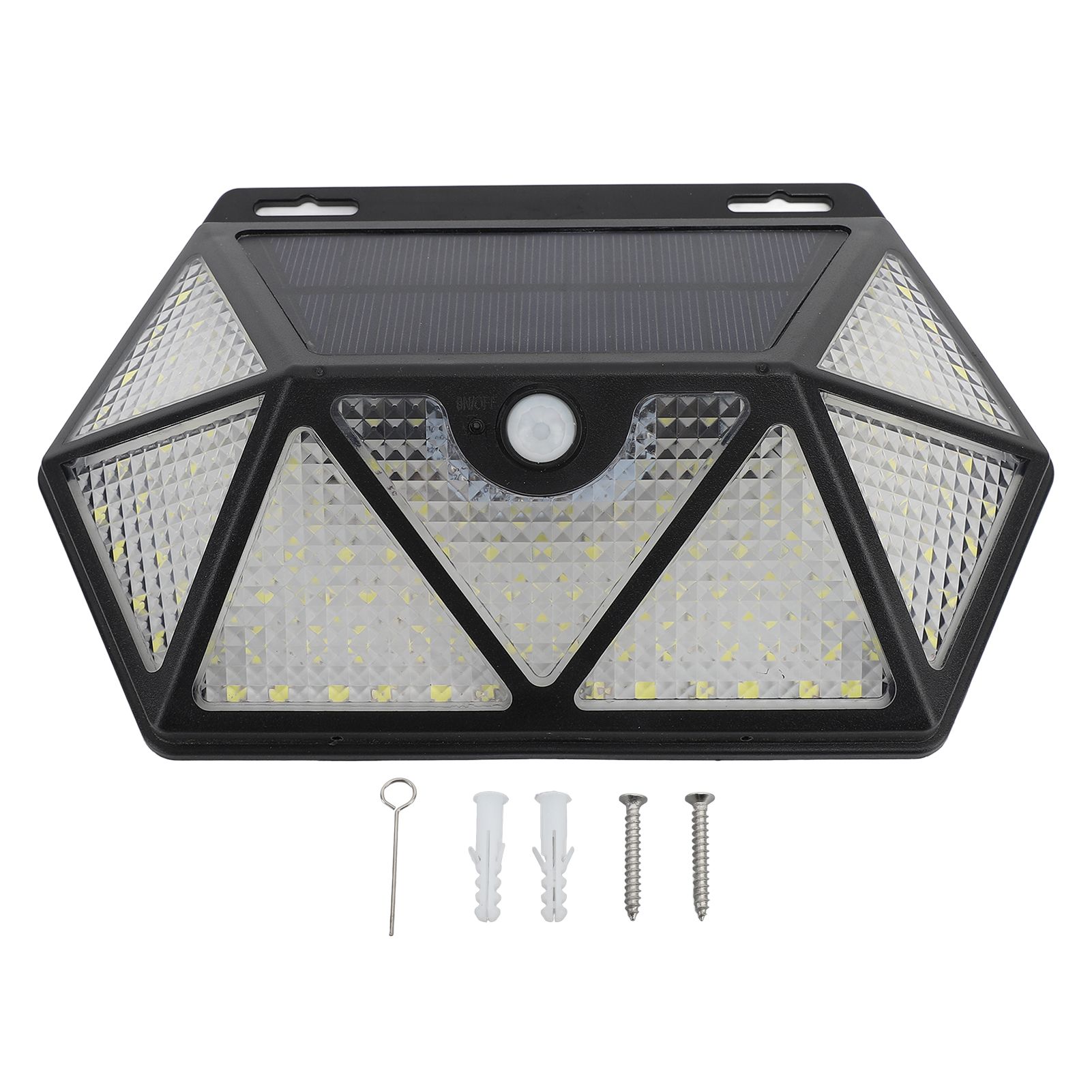 Solar Flood Lights Waterproof High Brightness Seven Sides Motion Sensor Wall Light for Garden Yard Decoration