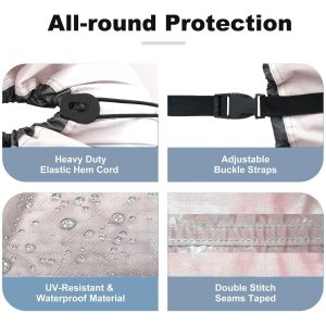 Heavy Duty 420D Oxford Pedal Boat Cover Waterproof UV Resistant Dustproof Protective Boat Cover for Outdoor Storage (Fits 8–10 Person Pedal Boats) - Image 2