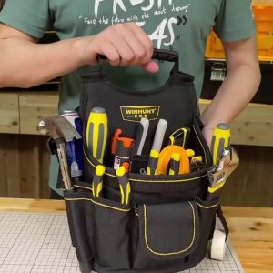 Black Gray tool organizer bag, WINHUNT, tool storage, DIY tools, professional tools, tool compartments, Australian tradies, workshop organization, heavy duty tool bag - Image 1