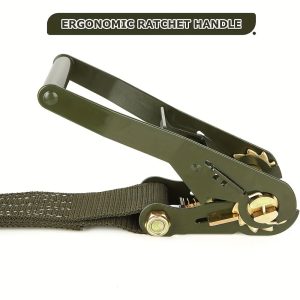 Green White cargo tie-down straps, heavy-duty straps, truck straps, trailer straps, car straps, ratchet straps, load securing, transportation safety, Australia cargo straps, UV-resistant tie-downs - Image 1