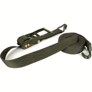 Green White cargo tie-down straps, heavy-duty straps, truck straps, trailer straps, car straps, ratchet straps, load securing, transportation safety, Australia cargo straps, UV-resistant tie-downs - Image 2