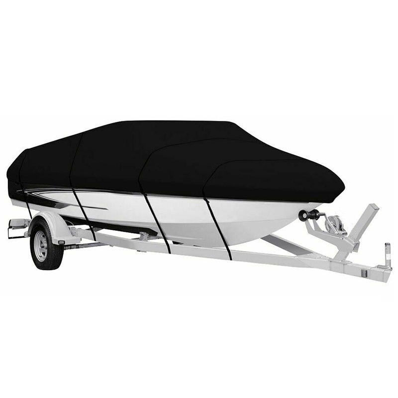 Black Heavy Duty Waterproof V-Hull Boat Cover 11-13FT Marine Grade Outdoor UV Protection for Australian Storage and Mooring