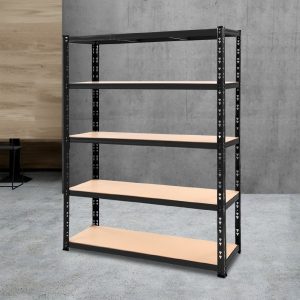 Giantz 1.8M Garage Shelving Warehouse Rack Pallet Racking Storage Shelve Black - Image 1