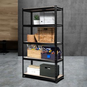 Giantz 1.5M Garage Shelving Warehouse Rack Pallet Racking Storage Shelve Black - Image 1